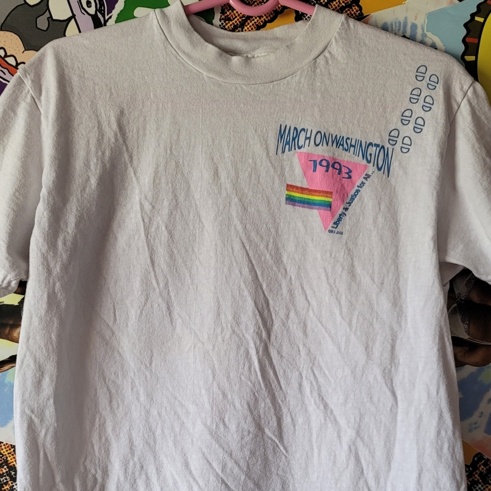 1993 March On Washington LGBTQ Vintage T-Shirt M Equal Rights